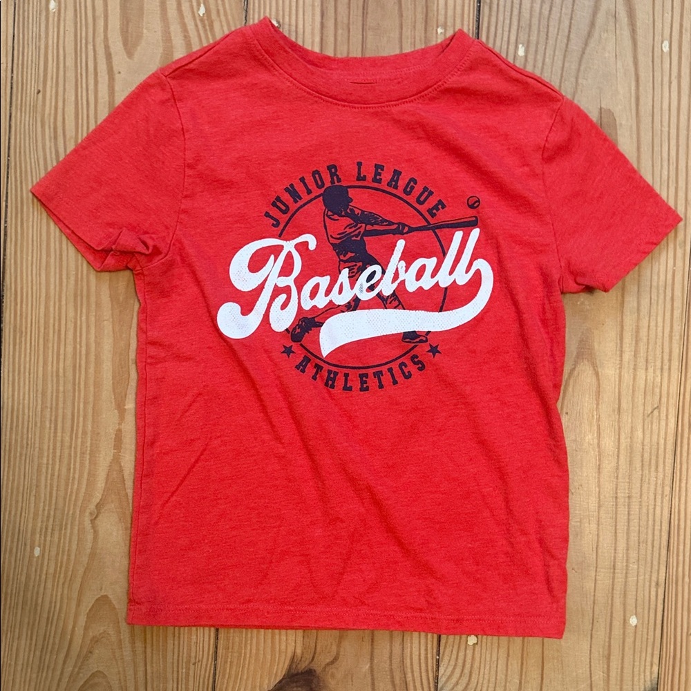 Cat & Jack Red Junior League Baseball Tee